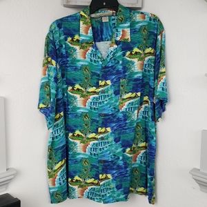 Pineapple Connection Hawaiian Tropical - Volcano Palm Trees Island Vintage Large
